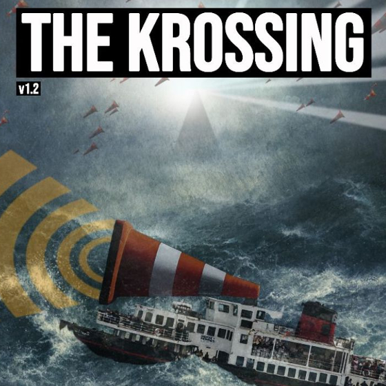 graphic of a ferry in choppy waters featuring the text The Krossing