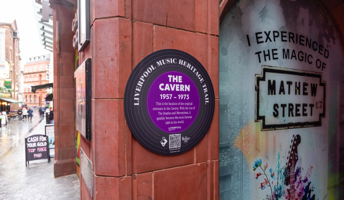 Liverpool music heritage trail cavern club Liverpool sign