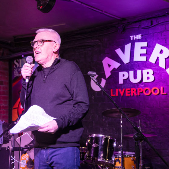 Kev Mcmanus speaking about Liverpool music heritage trail