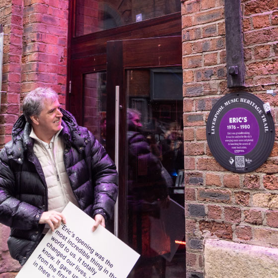 Liverpool Mayor Steve Robinson speaking about Liverpool music heritage trail